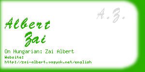 albert zai business card